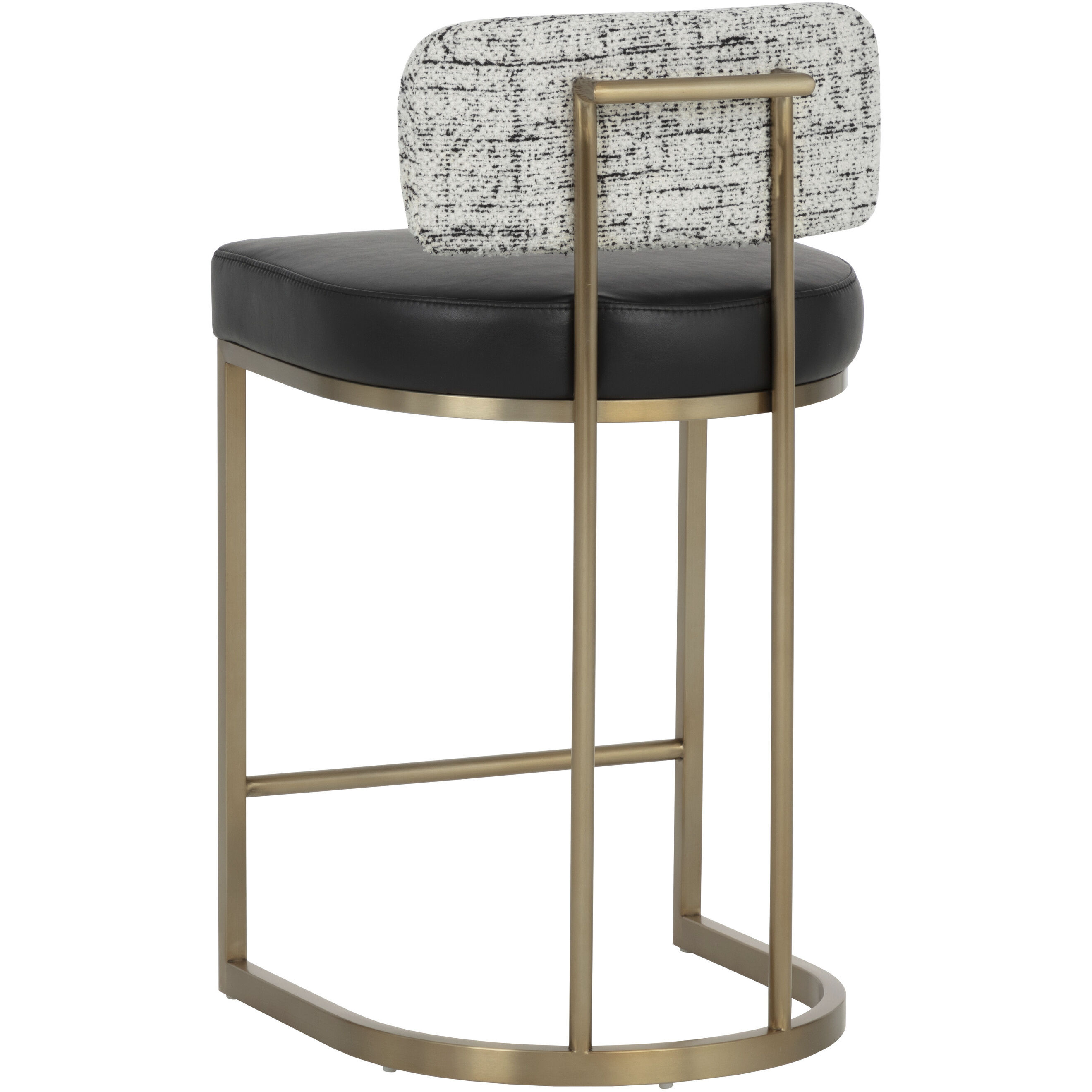 Larissa 34.5 inch Bravo Black / Halton Birch Counter Stool